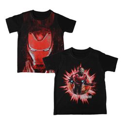 Marvel by Wear Your Mind Boys Pack Of 2 Black Printed Round Neck T-shirts-picture-20