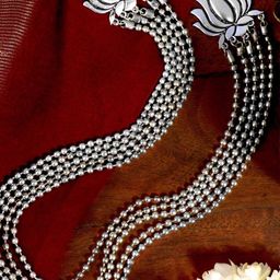 TEEJH German Silver-Plated Oxidised Necklace-17