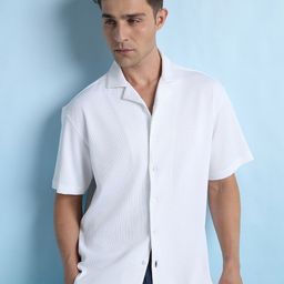 Dennis Lingo Men Comfort Relaxed Fit Textured Casual Shirt-image-88