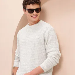 Mast & Harbour Pure Acrylic Basket Weave Pullover-picture-0
