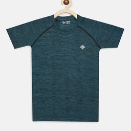 CHIMPRALA Girls Green Solid Round Neck T-shirt-image-86