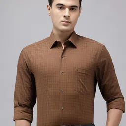 Arrow Pure Cotton Manhattan Slim Fit Checked Formal Shirt-picture-49