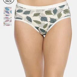 Red Rose Women Pack Of 3 Assorted Hipster Briefs-image-66