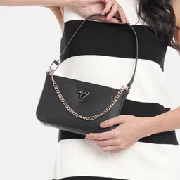 GUESS PU Textured Structured Shoulder Bag image 3