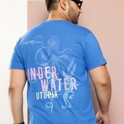 Sztori Plus Size Typography Printed Pure Cotton T-shirt-25