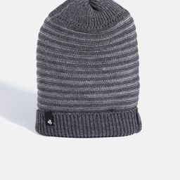 The Roadster Lifestyle Co Unisex Grey Striped Beanie-49