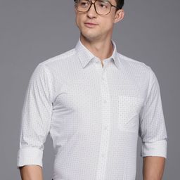 Raymond Men Pure Cotton Slim Fit Opaque Printed Formal Shirt-image-60