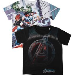 Marvel by Wear Your Mind Boys Pack Of 2 White Printed Round Neck T-shirts-image-122
