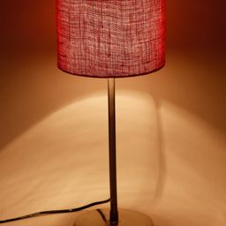 Devansh Pink Solid Cylindrical Table Lamp-12