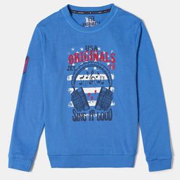 Jockey Boys Graphic Printed Full Sleeve Round Neck Sweatshirt-UB58-image-1