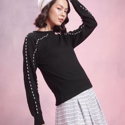 DressBerry Beads Embroidered Acrylic Pullover-image-39