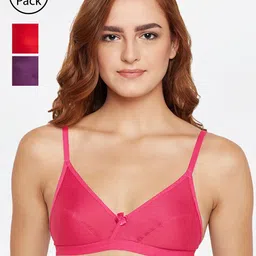 Bodycare Pack Of 3 Assorted Solid Non-Wired Non Padded Everyday Bra-13