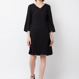 DODO & MOA Women Black Fit and Flare Dress-31