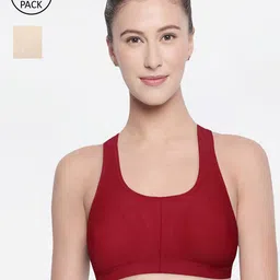 Bodycare Pack Of 2 Solid Non-Wired Non Padded Sports Bras 1612SMH-2PCS-picture-29
