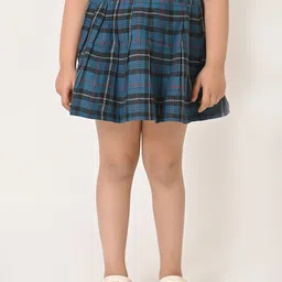 BAESD Girls Checked Pure Cotton Flared Skirts-image-23