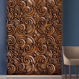 999Store Gold-Toned Abstract Flowers Pattern Mural Wall Stickers-picture-14