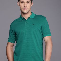 Louis Philippe Printed Polo Collar Pure Cotton T-shirt-image-11