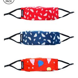 Ariana Pack Of 3 Printed 7-Ply 3-D Outdoor Reusable Cloth Face Masks-19