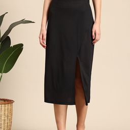 Mast & Harbour Side Slit Midi Skirt-image-69
