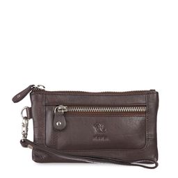 Kara Coffee Brown Leather Solid Purse-21