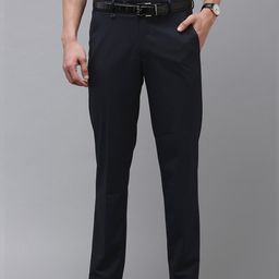 Van Heusen Men Navy Blue Slim Fit Trousers-image-62