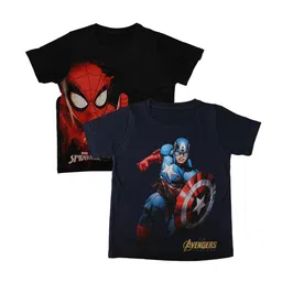 Marvel by Wear Your Mind Boys Pack of 2 Spiderman Printed Round Neck T-shirts-image-75