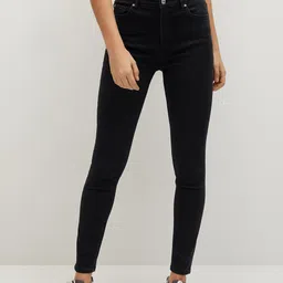 MANGO Women Black Skinny Fit High-Rise Stretchable Jeans-image-52