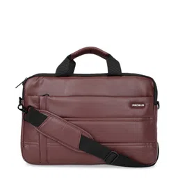 PROBUS Unisex Rust Brown Solid 13.3 inches Laptop Bag-image-8