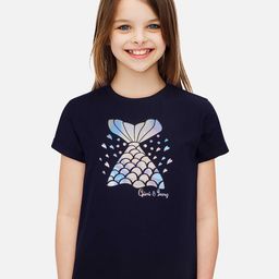Gini and Jony Infant Girls Round Neck Graphic Printed Cotton T-shirt-84