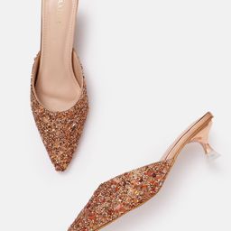 AXIUM Embellished Ethnic Kitten Mules-38