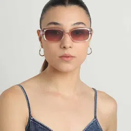 IDEE Women Rectangle Sunglasses with UV Protected Lens IDS3140C2SG-18