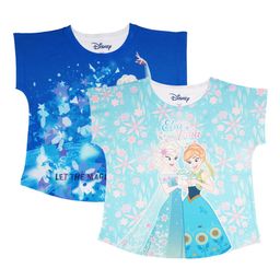 Frozen Girls Pack of 2 Blue Printed T-shirts-51