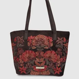 Caprese Floral Embroidered Structured Shoulder Bag-32