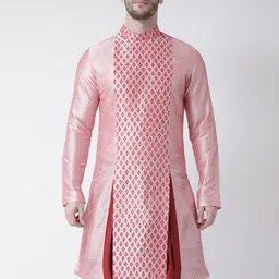 DEYANN Men Pink Thread Work Kurta-picture-58