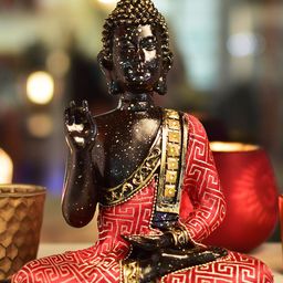 Archies Black & Red Lord Buddha Showpiece-image-39