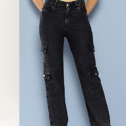 Aarika Women Light Fade Cargo Style Jeans-picture-20