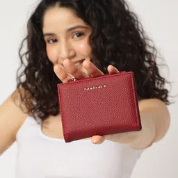 Fastrack Women Textured PU Two Fold Wallet-0