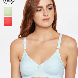 Bodycare Pack Of 3 Assorted Solid Non-Wired Non Padded Everyday Bra-image-95