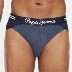 Pepe Jeans Men Blue Solid Contour Briefs 8904311303565-47