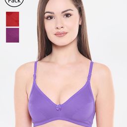 Bodycare Pack Of 3 Assorted Solid Non-Wired Non Padded Everyday Bra-9