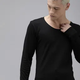 Van Heusen Men Solid Warmtech Anti Bacterial Thermal Top-image-23