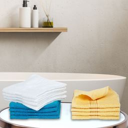 BIANCA Set of 12 380 GSM Cotton Face Towels-43
