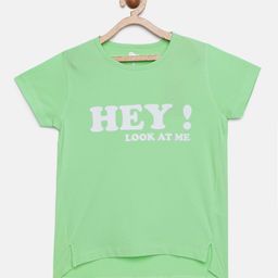 METRO KIDS COMPANY Girls Green Printed Top-image-82