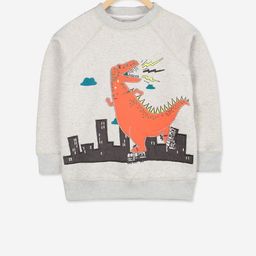 Cherry Crumble Unisex Kids Grey & Orange Printed Sweatshirt-image-83
