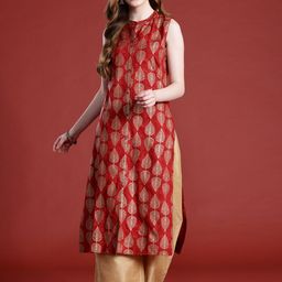 Anouk Ethnic Motifs Printed Kurta-image-9