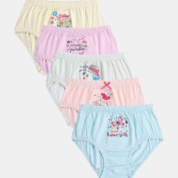 Bodycare Kids Girls Pack of 5 Assorted Printed Briefs KIA9108-PK001-17