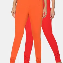 TSG Bliss Women Pack Of 2 Solid Churidar Leggings-picture-31