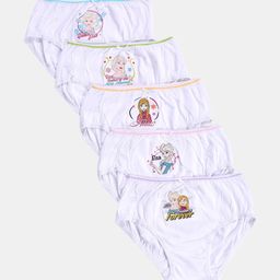 Bodycare Girls Pack of 5 Assorted Frozen Printed Briefs KIA9103-PK001-image-32