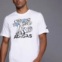 ADIDAS Graphic Printed Cotton T-shirt-picture-43