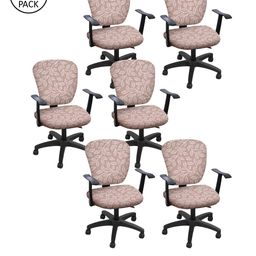 Cortina Set Of 6 Beige Floral Printed Chair Covers-picture-6